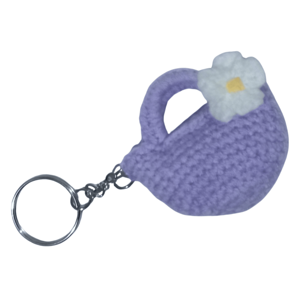 Llavero de bolsita en crochet