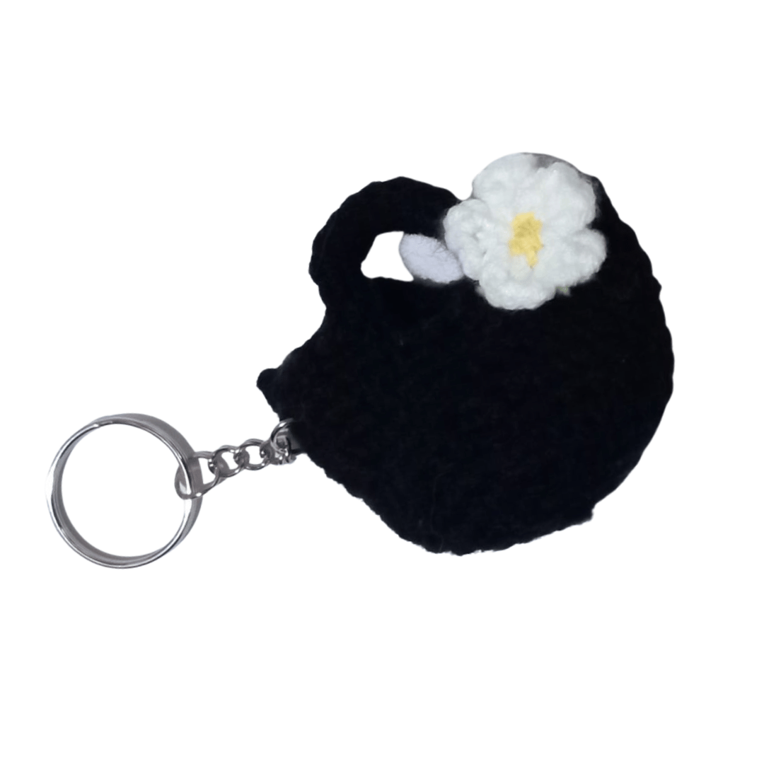 Llavero de bolsita en crochet