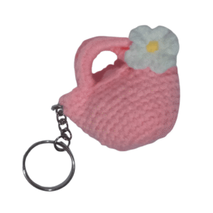 Llavero de bolsita en crochet