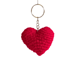 Llavero de corazón en crochet