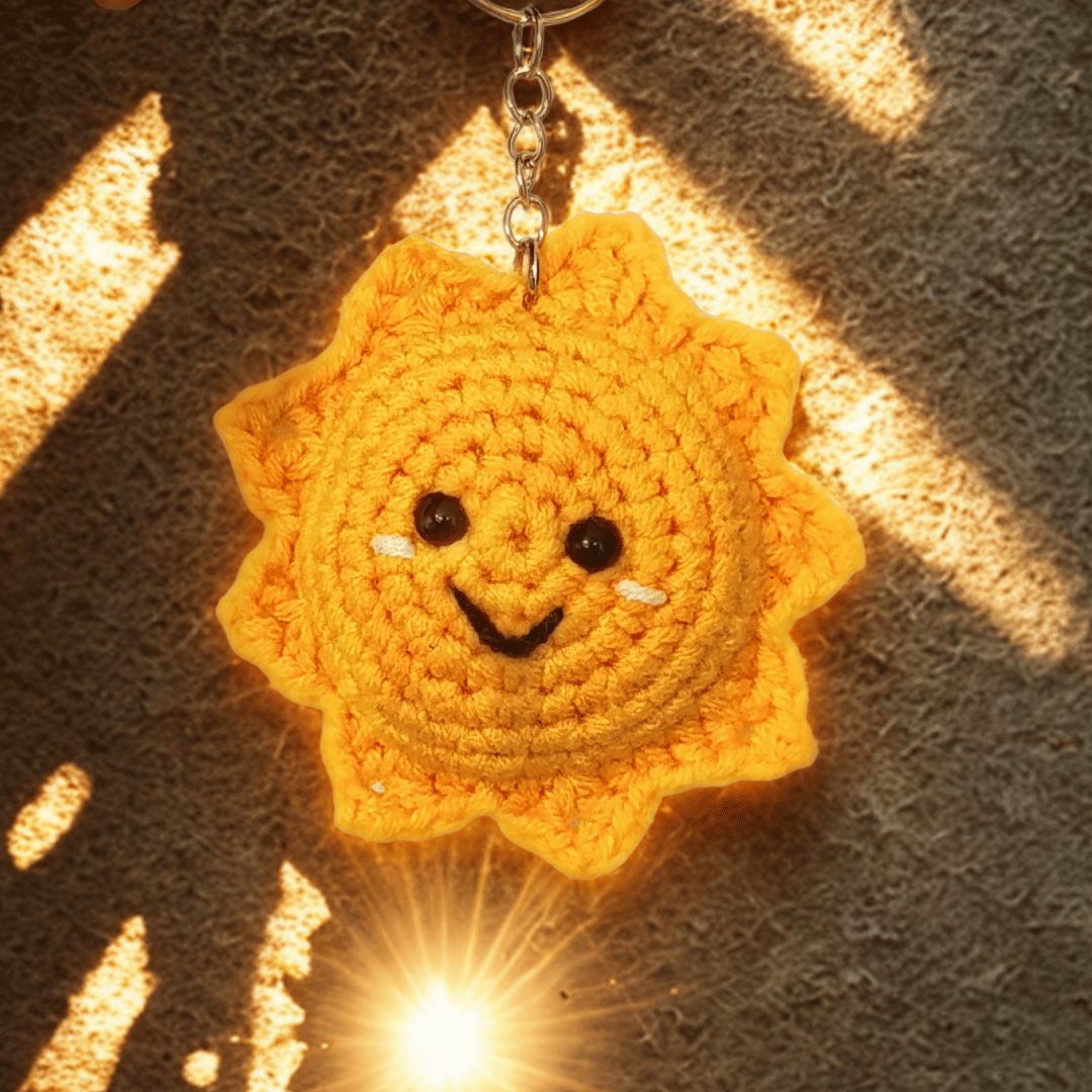 Llavero de solecito en crochet
