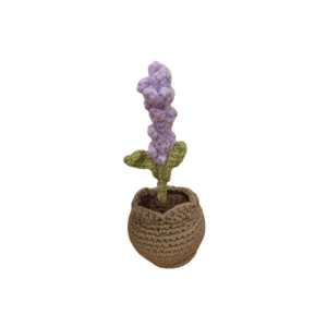 Maceta lavanda en crochet