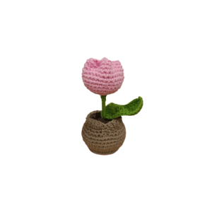 Maceta tulipán en crochet