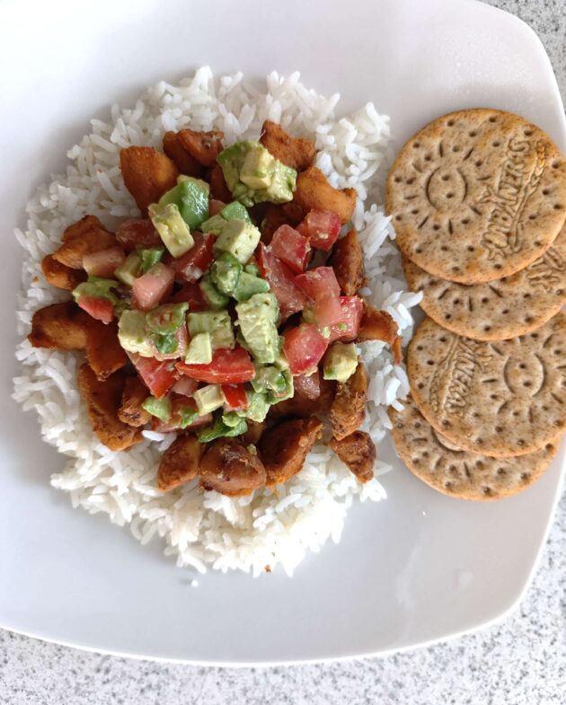 Arroz con pollo BBQ