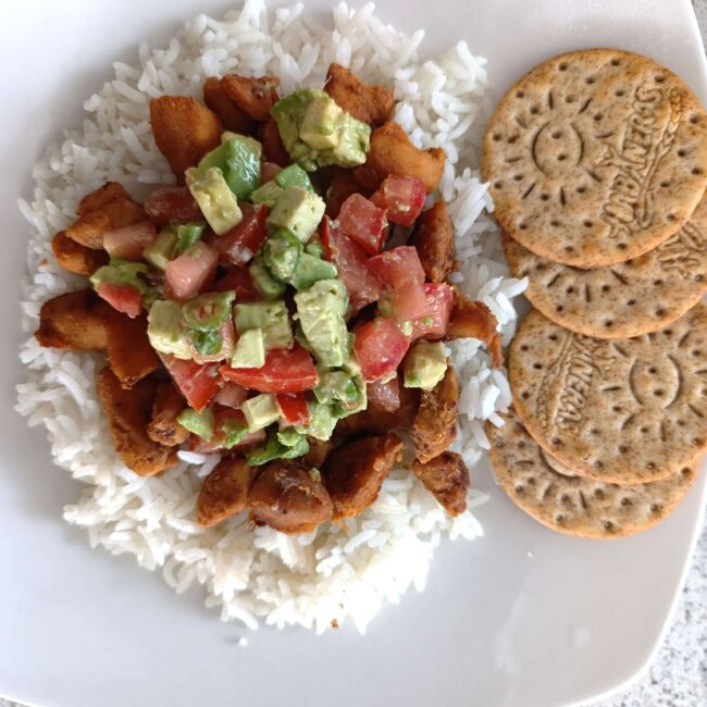 Arroz con pollo BBQ